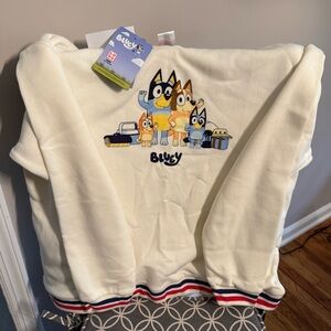 Bluey Family Women’s Crewneck Cream Sweatshirt NWT
